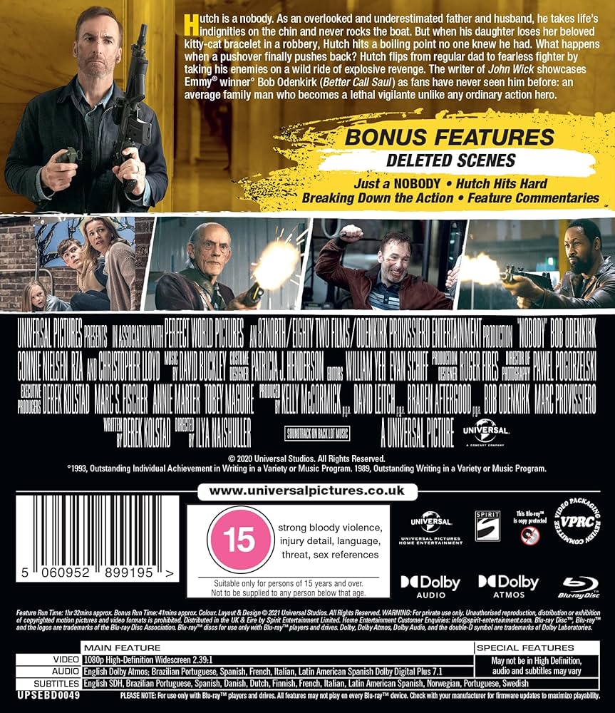 Nobody [Blu-ray]: Amazon.co.uk: Bob Odenkirk, Connie Nielsen